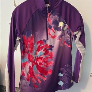 Greg Norman Collection Multicolor Floral Long Sleeve Top